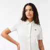 Lacoste økologisk bomuldspolokjole med knapper til kvinder
