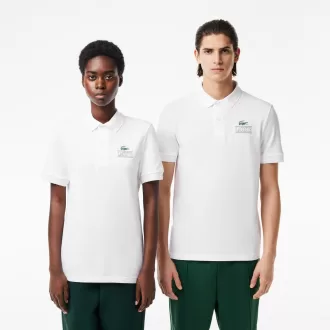 Lacoste signatur print stretch piké poloshirt