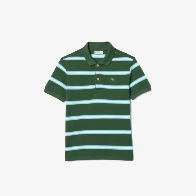 Lacoste stribet piqué poloshirt til drenge