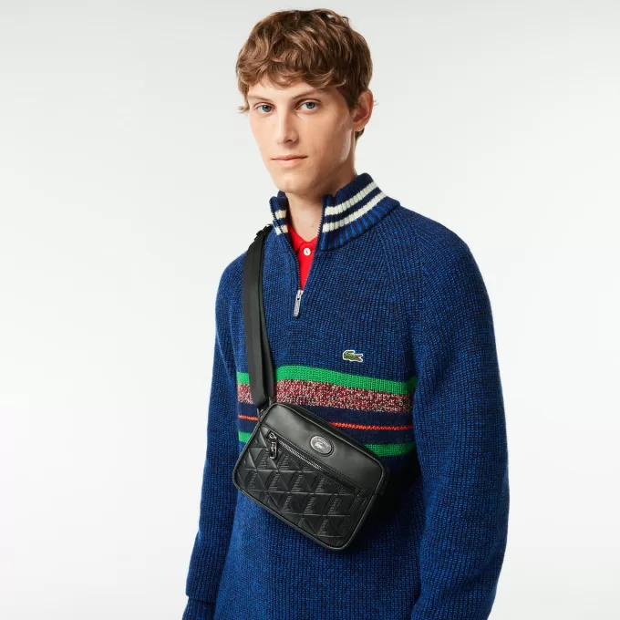 Læder Monogram Print skuldertaske