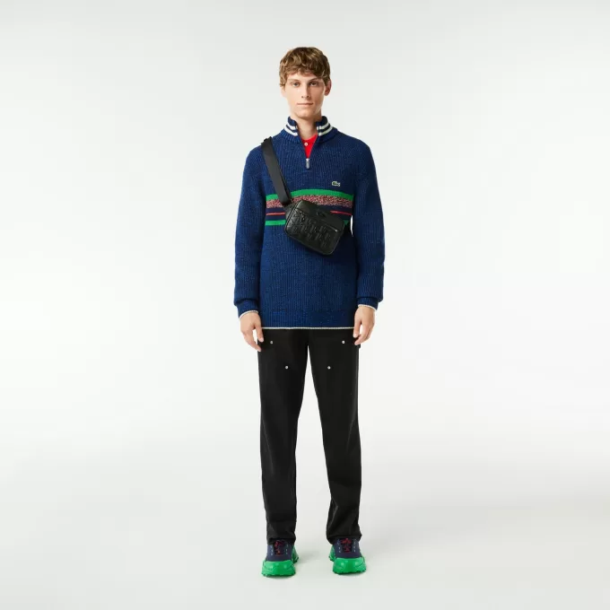 Læder Monogram Print skuldertaske