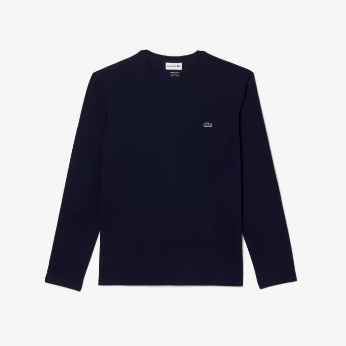 Langærmet Pima T-shirt i bomuld