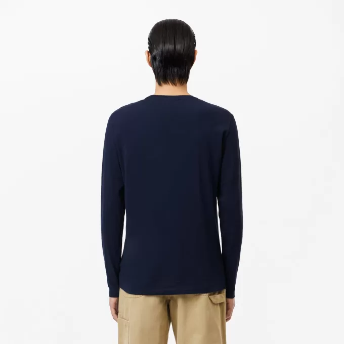 Langærmet Pima T-shirt i bomuld
