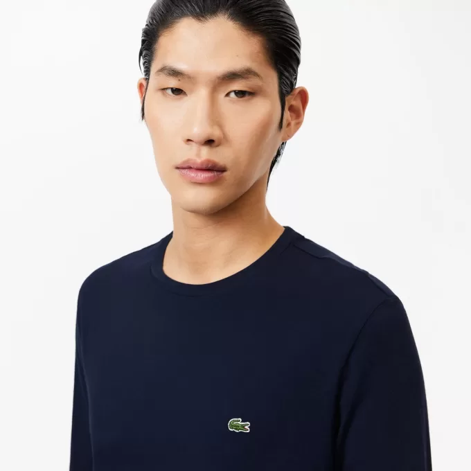Langærmet Pima T-shirt i bomuld