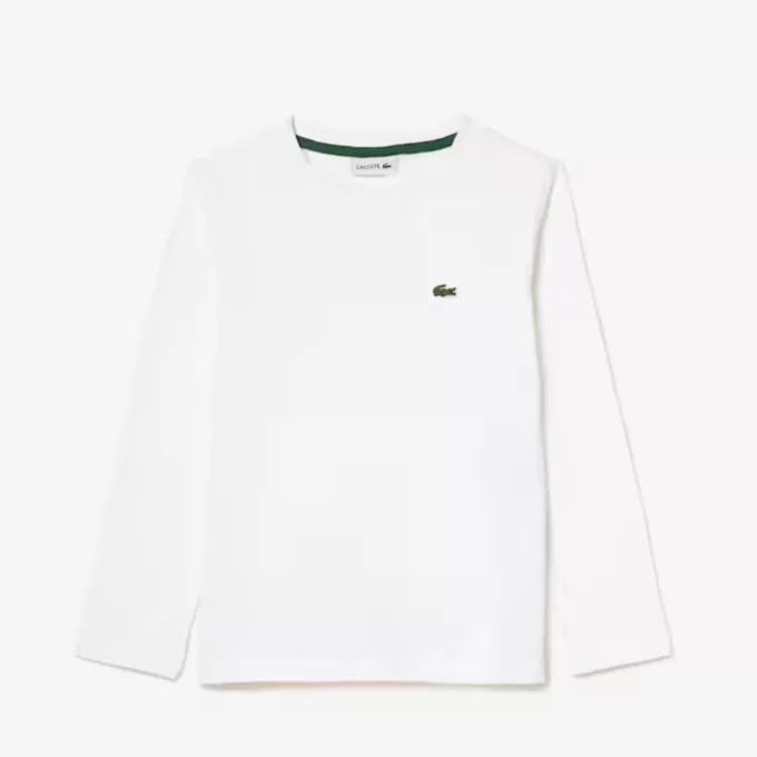 Langærmet T-shirt i bomuld