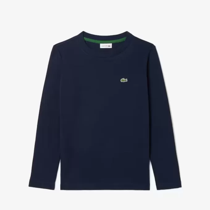 Langærmet T-shirt i bomuld