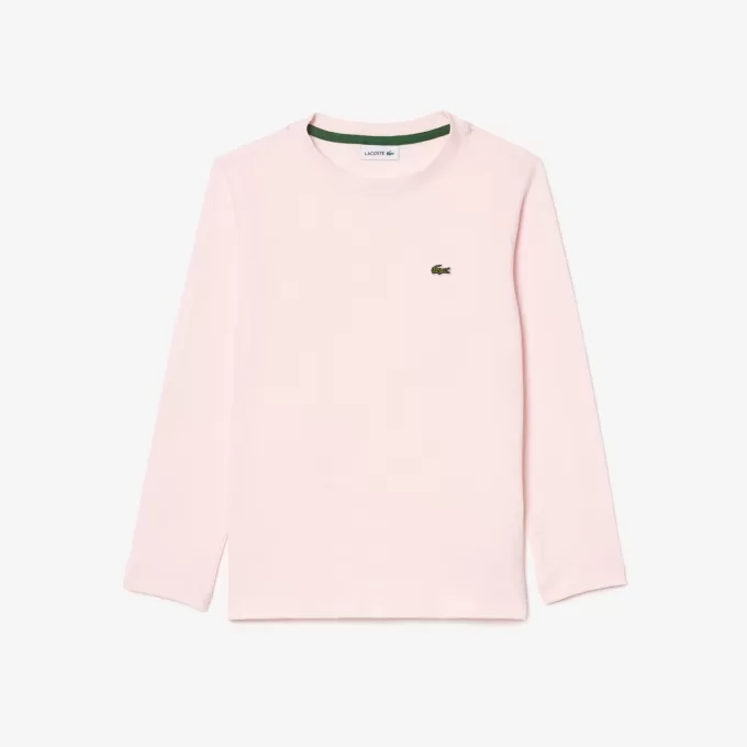 Langærmet T-shirt i bomuld