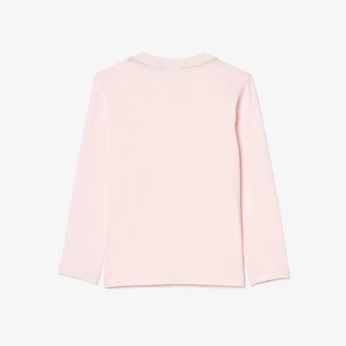 Langærmet T-shirt i bomuld