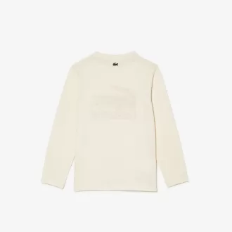 Langærmet T-shirt med kontrasttryk