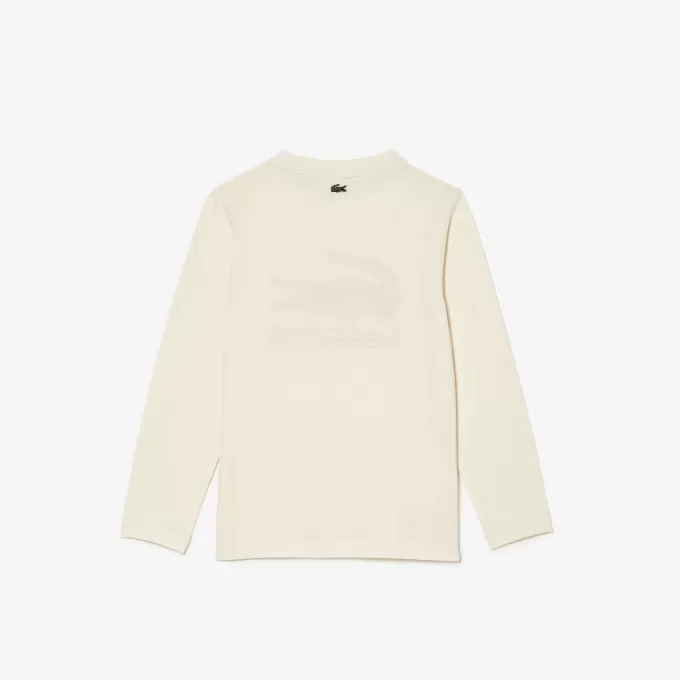 Langærmet T-shirt med kontrasttryk