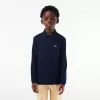Langærmet piqué poloshirt