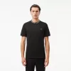 Letvægts T-shirt med Jacquard-hals i piqué