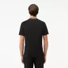 Letvægts T-shirt med Jacquard-hals i piqué
