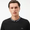 Letvægts T-shirt med Jacquard-hals i piqué