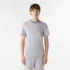 Letvægts T-shirt med Jacquard-hals i piqué