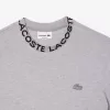 Letvægts T-shirt med Jacquard-hals i piqué