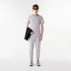 Letvægts T-shirt med Jacquard-hals i piqué