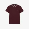 Letvægts T-shirt med Jacquard-hals i piqué