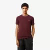 Letvægts T-shirt med Jacquard-hals i piqué