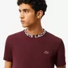 Letvægts T-shirt med Jacquard-hals i piqué