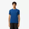 Letvægts T-shirt med Jacquard-hals i piqué