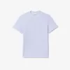 Letvægts T-shirt med Jacquard-hals i piqué