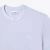 Letvægts T-shirt med Jacquard-hals i piqué