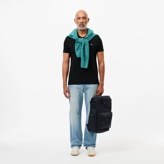 Letvægts T-shirt med Pima V-hals i bomuld