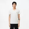Letvægts T-shirt med Pima V-hals i bomuld