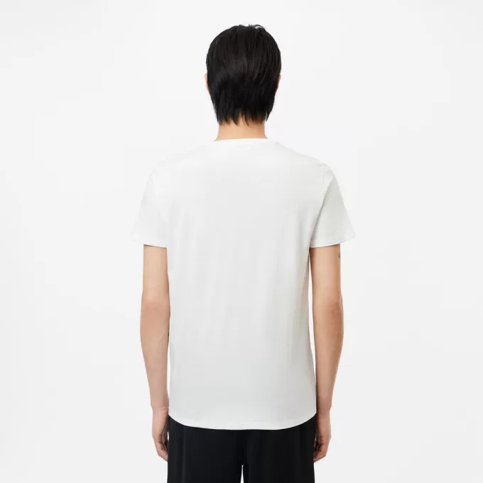 Letvægts T-shirt med Pima V-hals i bomuld