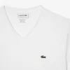 Letvægts T-shirt med Pima V-hals i bomuld