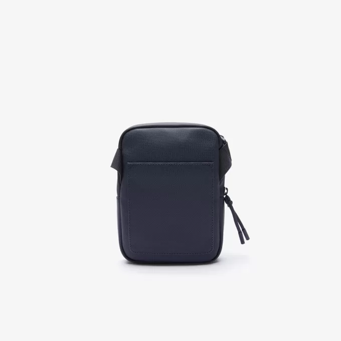 Lille flad crossbody-taske til mænd med LCST-belagt lærred