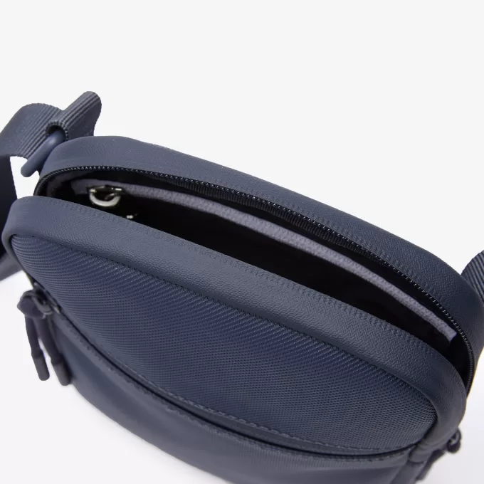 Lille flad crossbody-taske til mænd med LCST-belagt lærred