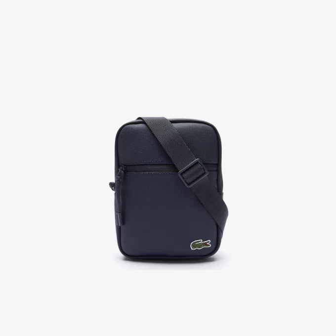 Lille flad crossbody-taske til mænd med LCST-belagt lærred