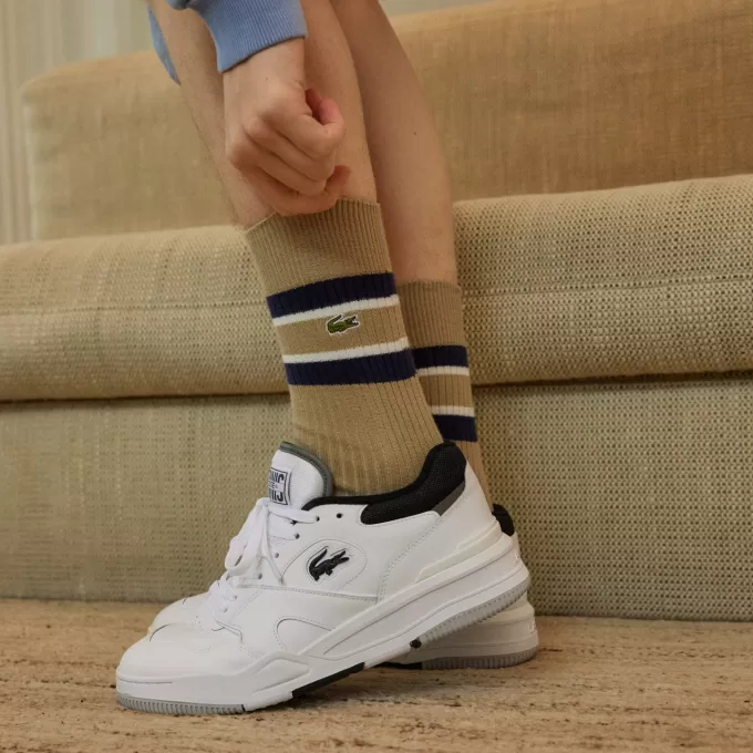 Lineshot lædersneakers til mænd