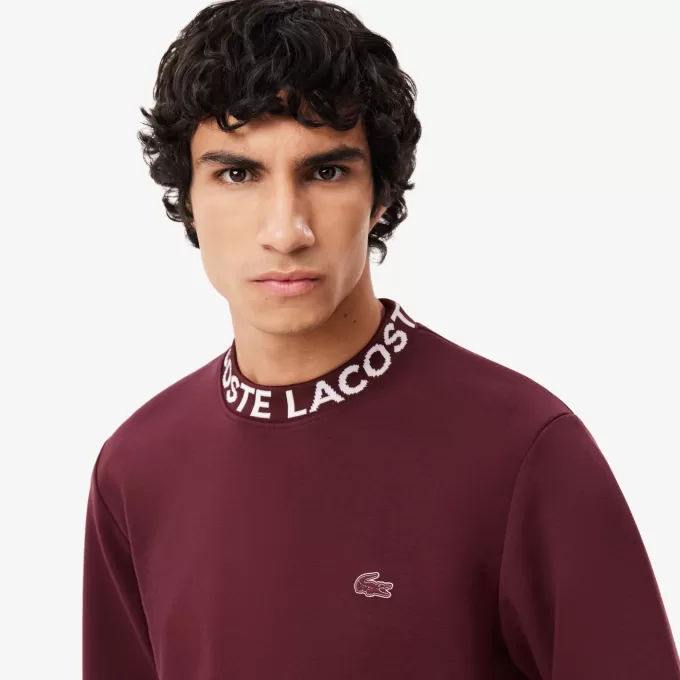 Logo Jacquard sweatshirt med rund hals