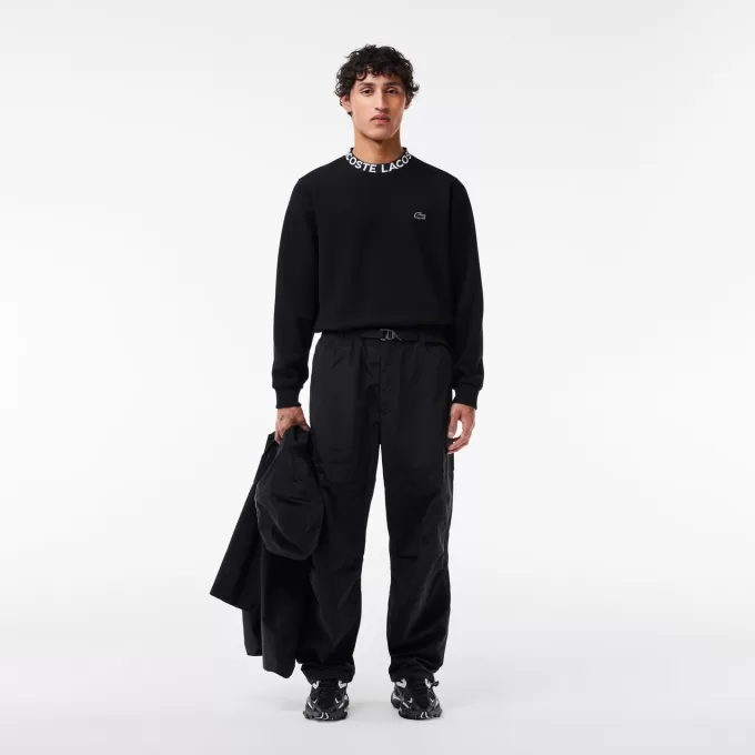Logo Jacquard sweatshirt med rund hals