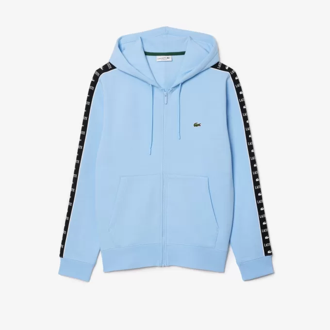 Logo Stripe hættetrøje med lynlås
