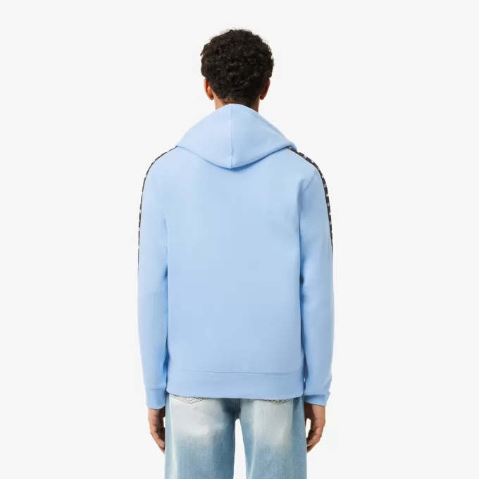 Logo Stripe hættetrøje med lynlås