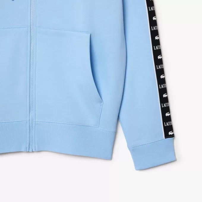 Logo Stripe hættetrøje med lynlås