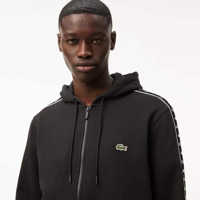 Logo Stripe hættetrøje med lynlås