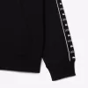 Logo Stripe hættetrøje med lynlås
