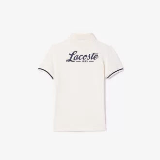 Logo Tilbage Petit Piqué Golf Polo Shirt