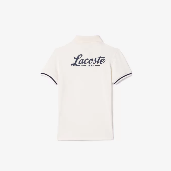 Logo Tilbage Petit Piqué Golf Polo Shirt