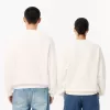 Loose Fit Badge Accent Fleece Sweatshirt