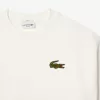 Loose Fit Badge Accent Fleece Sweatshirt