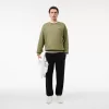 Loose Fit Badge Accent Fleece Sweatshirt