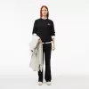 Loose Fit Badge Accent Fleece Sweatshirt