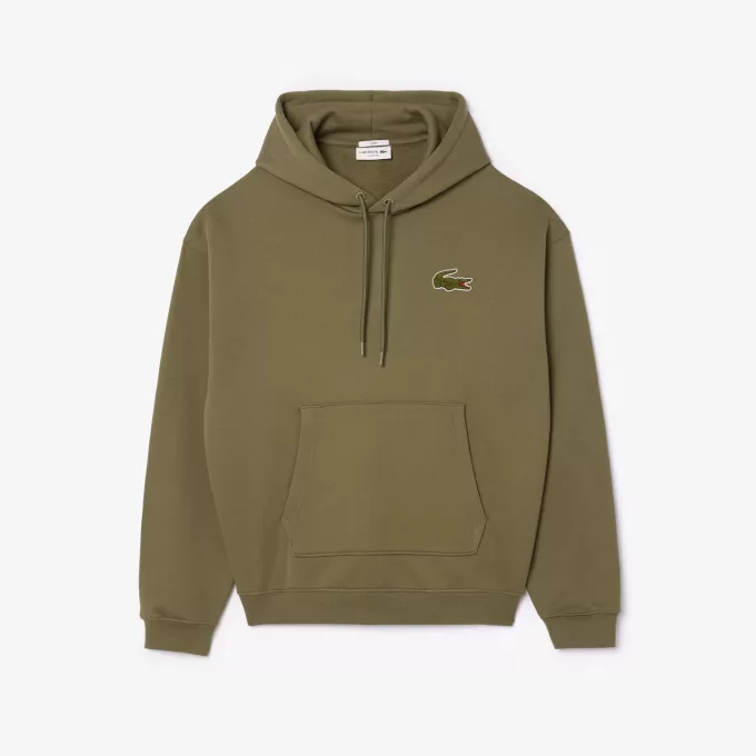 Loose Fit Badge Accent Hættetrøje