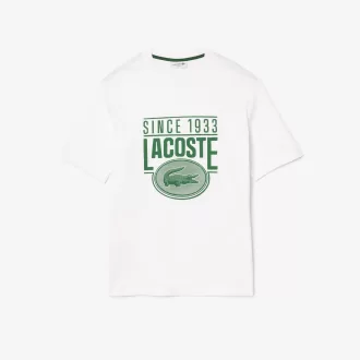 Loose Fit T-shirt med kraftig bomuldstryk Loose Fit T-shirt med kraftig bomuldstryk